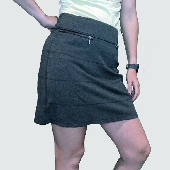 Athleta Strata Gray A line Size Small Skirt Ponte Zipper pockets - Picture 1 of 9
